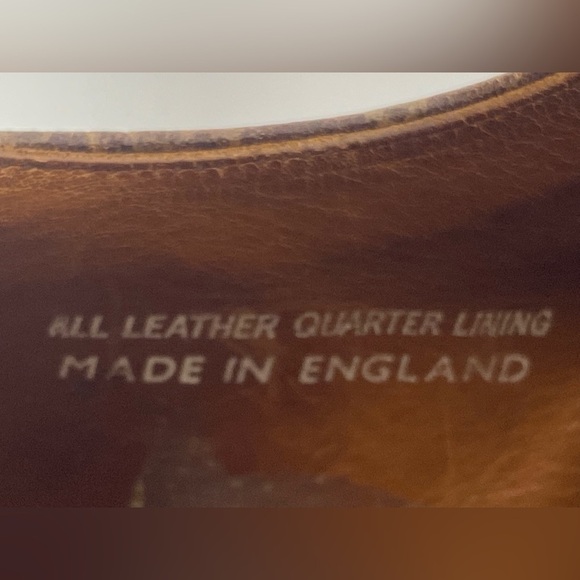 Loake Mens Size 9 (uk 8.5) Brown Exotic Leather Derby Dress Shoes England - Picture 7 of 14